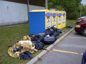 Clothing donation boxes