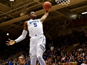 Canadian R.J. Barrett is expected to go third overall to the Knicks in the NBA draft. GETTY IMAGES