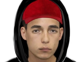The composite sketch of the suspect sought by York Regional Police following the sexual assault of a teenage girl in Aurora. York Regional Police/Media Release
