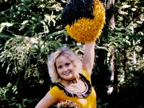 Sharon Caddy as a member of the 1995 Hamilton Ticats cheerleading team. (Submitted Photo)