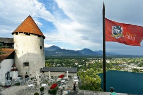 A short hike up to Bled Castle rewards visitors with sweeping views of the lake and surrounding mountains. (Dominic Arizona Bonuccelli)