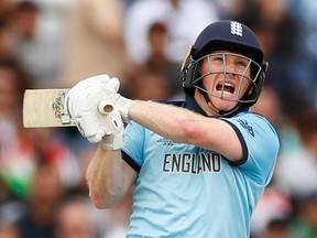England's Eoin Morgan bats against Afghanistan on June 18, 2019 in a Cricket World Cup game in Manchester, England.
(JASON CAIRNDUFF/Reuters)