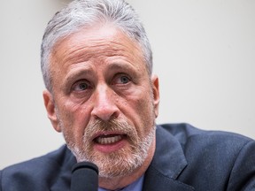 Former "Daily Show" host Jon Stewart testifies during a House Judiciary Committee hearing on reauthorization of the September 11th Victim Compensation Fund on Capitol Hill on June 11, 2019 in Washington, D.C.