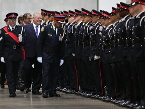 129 recruits graduated Tuesday with Toronto Police Chief Mark Saunders, Mayor John Tory and Premier Doug Ford in attendance.