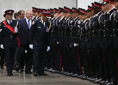 129 recruits graduated Tuesday with Toronto Police Chief Mark Saunders, Mayor John Tory and Premier Doug Ford in attendance.