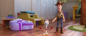 In Disney and Pixar’s “Toy Story 4,” Bonnie makes a new friend in kindergarten orientation — literally. (Disney/Pixar)
