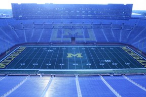 An early morning view of Ann Arbor’s Michigan Stadium, which hosted the Maple Leafs in the 2014 Winter Classic. (DONALD DUENCH/Toronto Sun)