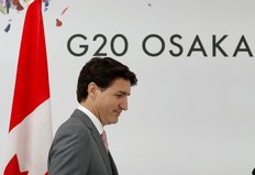 Canada's Prime Minister Justin Trudeau attends a news conference at the final day of the the G20 leaders summit in Osaka, Japan June 29, 2019. (REUTERS/Issei Kato)