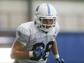 Toronto Argonauts Jimmy Ralph WR is looking to turn the lessons learned from his first    two camps into a starting role. Jack Boland/Toronto Sun