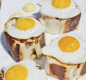 The “western” club sandwich, tapa style at the Majestic Hotel & Spa Barcelona.