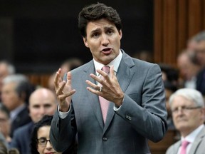 Canada's Prime Minister Justin Trudeau speaks during Question Period in the House of Commons on Parliament Hill in Ottawa, Ontario, Canada, June 11, 2019.