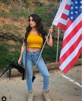 Orin Julie, 25, is a menacing presence on social media where she regularly posts photos of her herself in seductive poses — and shooting guns. INSTAGRAM