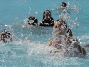 LIMOGES, ONT, JUNE 7, 2012--CALYPSO Opening day weather at the Calypso Theme Water Park was perfect with temps expected to be 24 degrees C. Wave pool, said to be the largest in Canada.