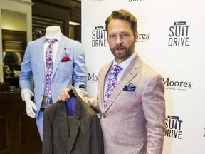 Canadian actor and director Jason Priestley is ambassador for the 10th Annual Moores Suit Drive (Ernest Doroszuk, Toronto Sun)