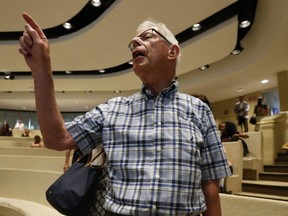 Scarborough resident Paul Chamberlain voices concerns about the Thunder Woman Healing Lodge Society facility at a committee meeting at Scarborough Civic Centre.  (Jack Boland, Toronto Sun)