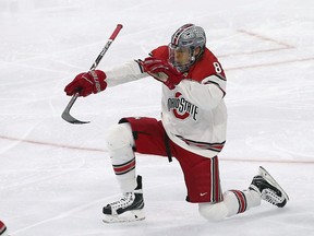 Former Ohio State forward Dakota Joshua was drafted 128th overall by the Leafs in 2014. (CP FILES)