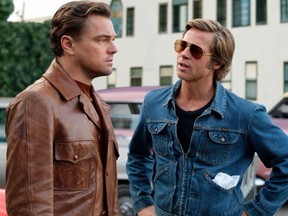 Leonardo DiCaprio and Brad Pitt star in ONCE UPON TIME IN HOLLYWOOD.