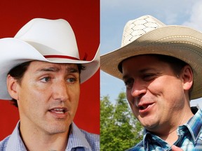 Justin Trudeau and Andrew Scheer. (Reuters photos)