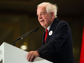 John McCallum speaks at the board of trade of Metropolitan Montreal March 16, 2016. (ALICE CHICHE/AFP/Getty Images)
