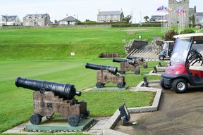 The clubhouse at Ardglass Golf Club is a castle that dates back to 1405. In case you needed more pressure on the first tee, there are cannons aimed at you.