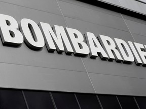 Bombardier's logo is seen on the building of the company's service centre at Biggin Hill, Britain March 5, 2018. Picture taken March 5, 2018.