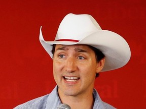 Canada's Prime Minister Justin Trudeau speaks at a Liberal Party fundraiser in Calgary, Alberta, Canada July 13, 2019.