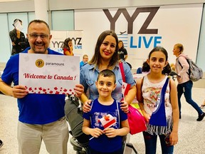 Chef  Nabil Maati and his family, refugees from Syria, recently arrived in Canada to join the Paramount team as head chef for the chain's Mississauga location