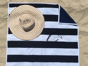 Sandusa's beach towel in the Monterey pattern. (Sandusa)