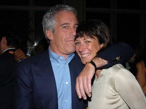 Billionaire perv Epstein and the socialite accused of being his sexual procurer, Ghislaine Maxwell.