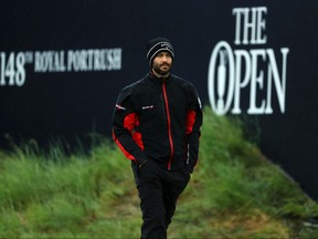 Adam Hadwin looks on during a practice round prior to the 148th Open Championship held on the Dunluce Links at Royal Portrush Golf Club on July 17, 2019 in Portrush, Northern Ireland. (Mike Ehrmann/Getty Images)