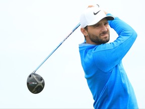 Kyle Stanley of the United States tees off the 11th during the first round of the 148th Open Championship held on the Dunluce Links at Royal Portrush Golf Club on July 18, 2019 in Portrush, Northern Ireland. (Andrew Redington/Getty Images)