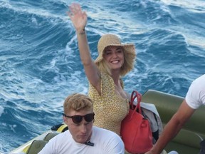 Katy Perry is among the rich and famous who arrived at Camp Google on Sicily to discuss climate change. They arrived in 114 private jets and scores of mega-yachts.