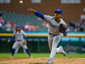 Marcus Stroman of the Toronto Blue Jays pitches against the Detroit Tigers at Comerica Park on July 19, 2019 in Detroit. (Dave Reginek/Getty Images)