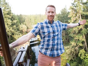 Amazing Race Canada host Jon Montgomery on the set of the show in Nanaimo, B.C. (CTV)