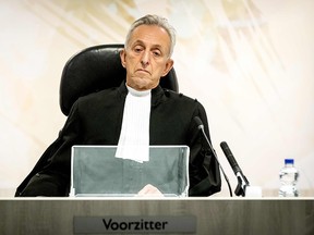Chairman Frank Wieland of the court sits in the highly secured Bunker prior to the decision in the criminal case against Willem Holleeder in Amsterdam, the Netherlands, on July 4, 2019. (Koen van Weel/Getty Images)