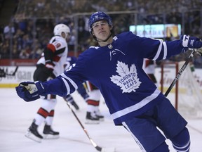 The Maple Leafs have yet to re-sign star winger Mitch Marner. (Jack Boland/Toronto Sun)