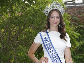 Naomi Colford, 19, of Sydney, N.S., who was crowned Miss World Canada 2019 on Saturday night at the Toronto Centre for the Arts Lyric theatre, poses at Markham's Edward Hotel on Sunday July 28, 2019. Jack Boland/Toronto Sun