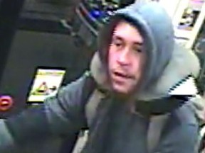 An image released of a suspect in an assault on a TTC streetcar at Queen and John Sts. on July 14, 2019.