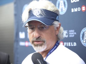 Argonauts GM Jim Popp finds himself in a tough spot with his team winless through five games this season. (JACK BOLAND/TORONTO SUN FILES)