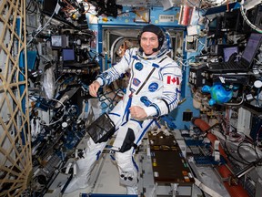 Canadian astronaut David Saint-Jacques preparing to return from space June 6, 2017.
Photo: Canadian Space Agency/NASA