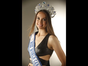 SUNshine Girl Naomi is a statuesque 5-foot-9 beauty who was just crowned Miss World Canada. 2019 and with represent us in London in December at the Worlds.. The second-year university nursing student is from Sydney, Nova Scotia. She is the first Maritimer to wear the crown and is proud of it. She has danced since age 2, likes to sing, be with her dogs Wally, toy Poodle, and Ivy, the Cockapoo. Her fave style of food is Italia, pasta or pizza . Jack Boland/Toronto Sun/Postmedia Network