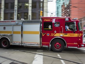 Toronto firetruck in Toronto, Ont. on Thursday, July 11, 2019.