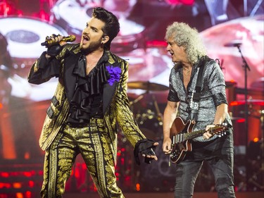 Queen + Adam Lambert perform at the Scotiabank Arena in Toronto, Ont. on Sunday July 28, 2019. On guitar is Brian May, and on vocals is Adam Lambert. Ernest Doroszuk/Toronto Sun/Postmedia