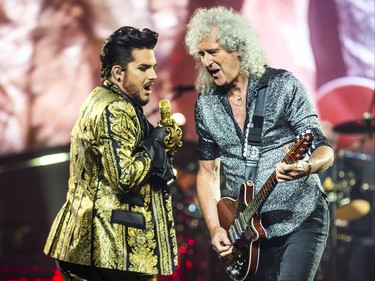 Queen + Adam Lambert perform at the Scotiabank Arena in Toronto, Ont. on Sunday July 28, 2019. On vocals is Adam Lambert, on guitar is Brian May. Ernest Doroszuk/Toronto Sun/Postmedia