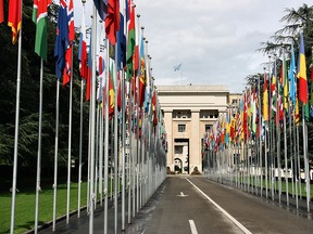 The UN's Palace of Nations in Geneva, Switzerland.