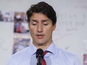 Prime Minister Justin Trudeau speaks at the Parkdale Intercultural Association in Toronto, on  Aug. 12, 2019 as he announces funding for legal aid in Ontario. (THE CANADIAN PRESS)