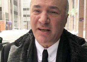Kevin O’Leary speaks about visiting Ottawa in this image taken from video posted to his Facebook page. Handout/Postmedia Network