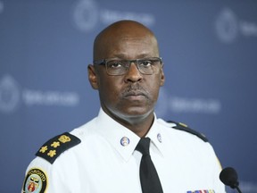 Toronto Police Chief Mark Saunders launched an 11-week effor to target street gangs. (Veronica Henri, Toronto Sun)
