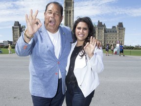 Blayne Lastman and his daughter, Samantha, are pictured in Ottawa where they announced plans for a Bad Boy store opening. (Postmedia Network photo)