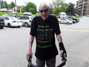 Will Dwyer, 94, has fund raised $935,000 out of his one million goal towards the Terry Fox Foundation. Robert Dwyer